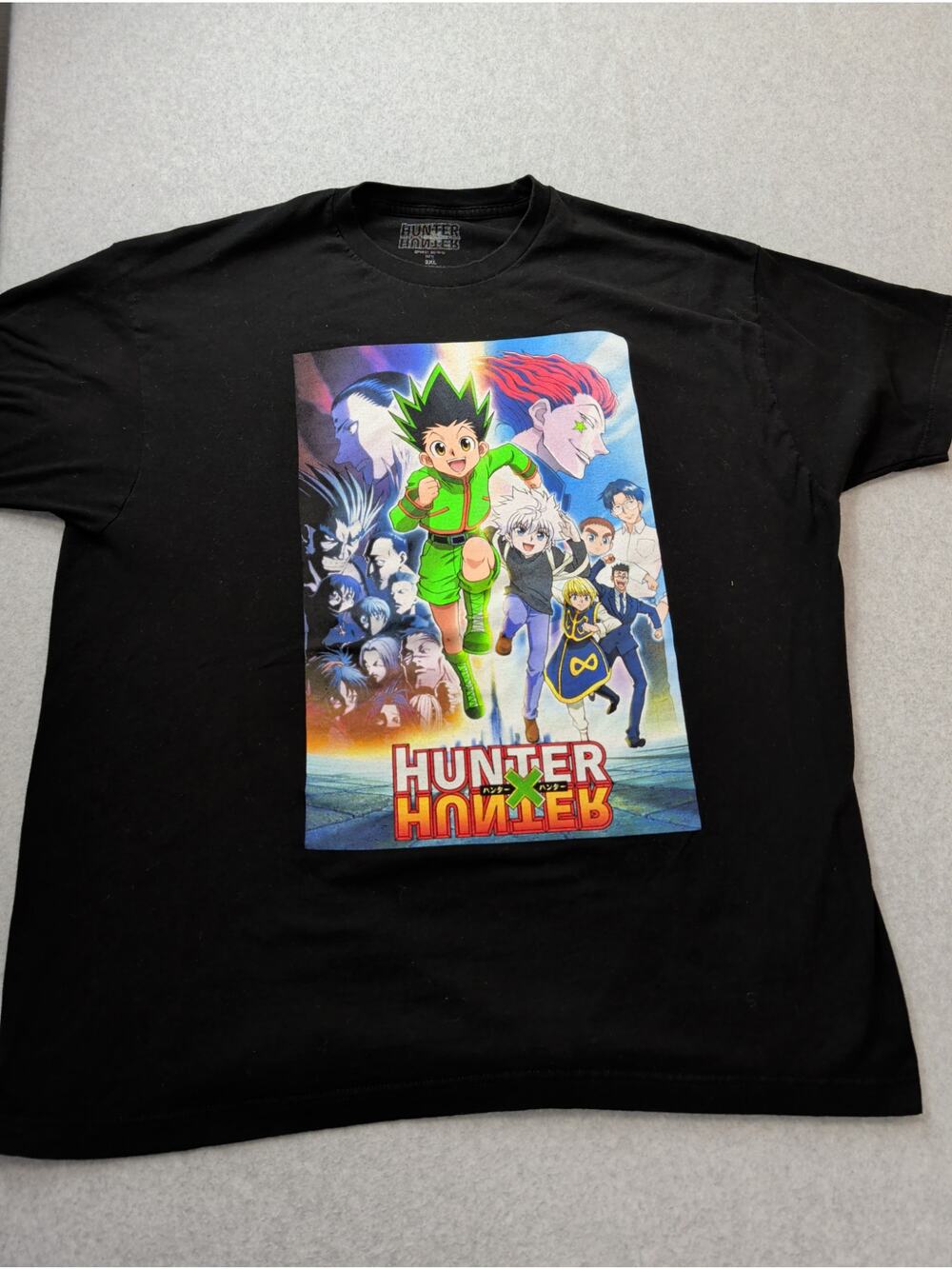 Hunter x Hunter Men's T-Shirt Black 2XL Manga Anime 100% Cotton Graphic Print
